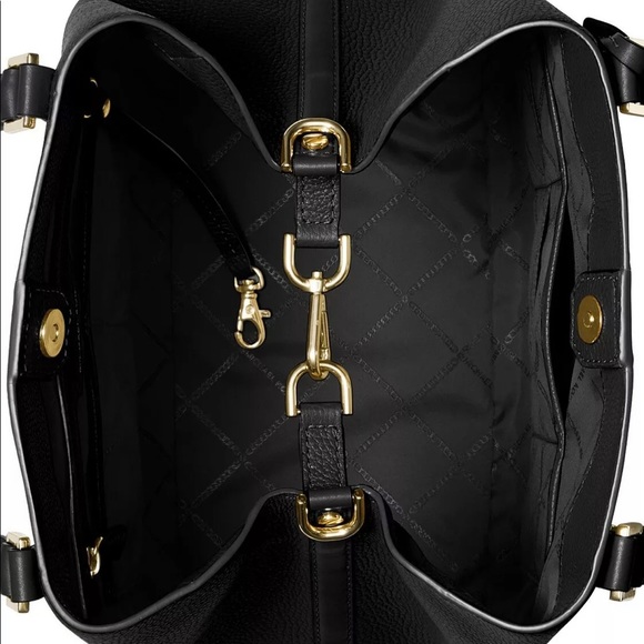 💜Michael Kors Bedford Legacy Large Grab Bag Black - Picture 6 of 8